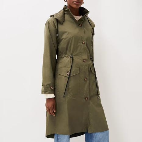 Khaki Green Chloe Longline Parka Coat