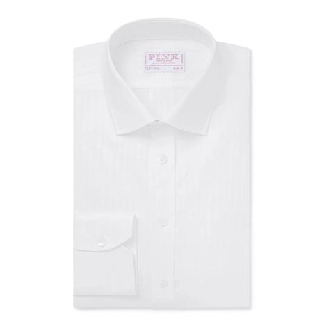 Thomas Pink Slim Fit Formal Mussola Tonal Stripe Shirt - Elegant Workwear