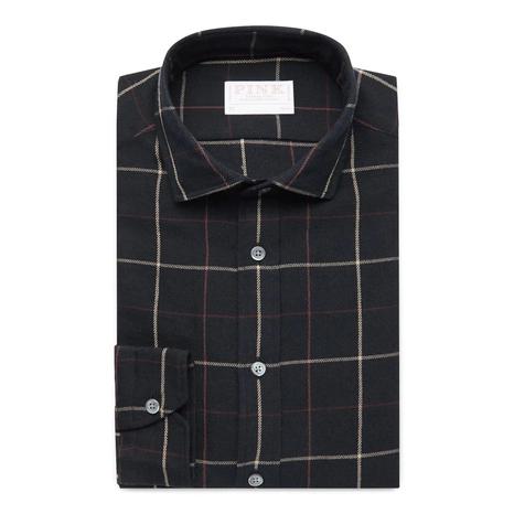 Thomas Pink Slim Fit Casual Large Twill Check Shirt for Men