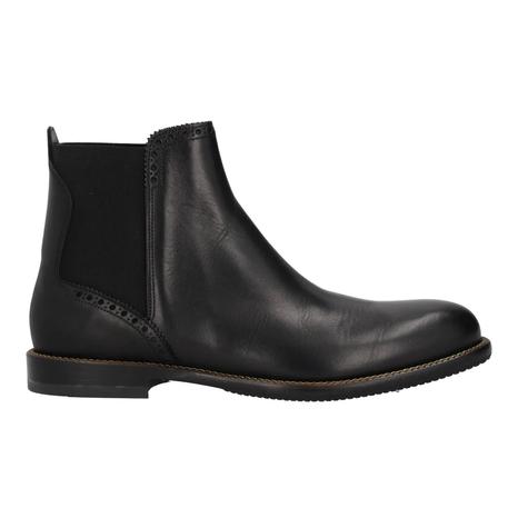Stylish Harrys Of London Black Leather Brogue Chelsea Boots