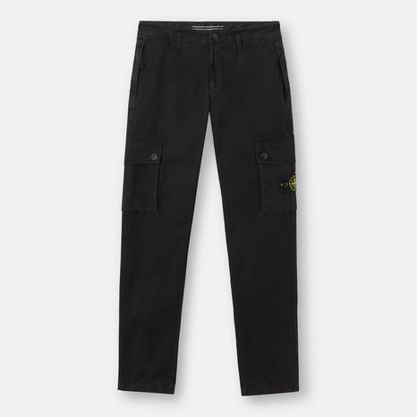 Black Tapered Cargo Trousers