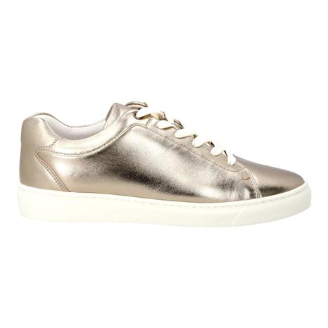 HARRY'S OF LONDON Grace Low Top Trainers in Gold and Alabaster