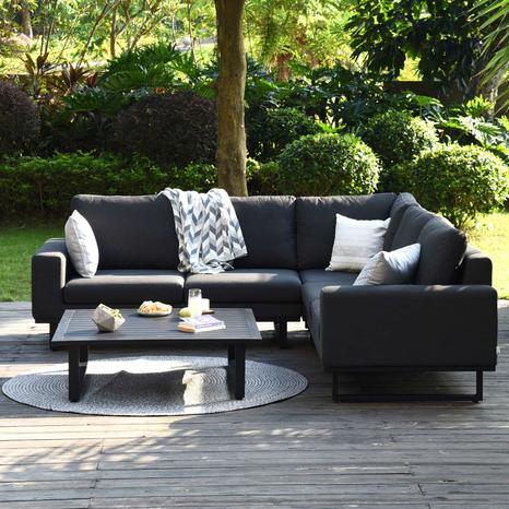 Ethos Corner Sofa Group / Charcoal with free winter cover