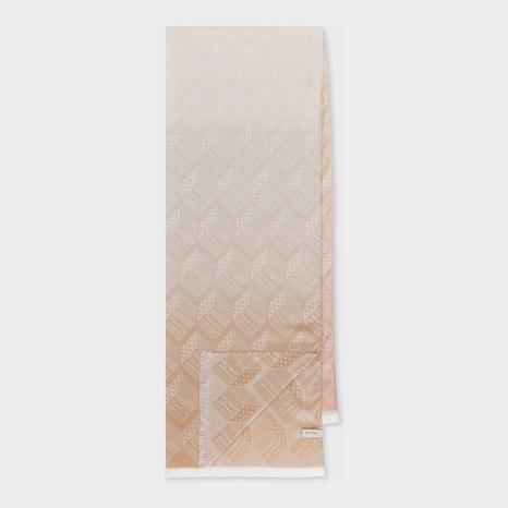Oat Geometric Print Silk Blend Scarf