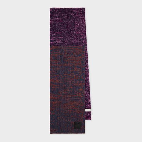 Multi Marl Colourblock Wool Scarf