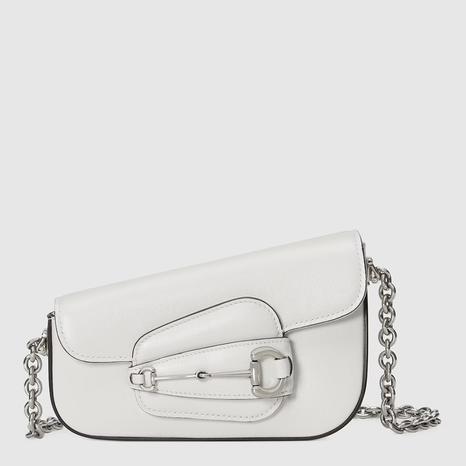 White 1955 Horsebit Gucci Shoulder Bag