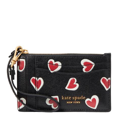 Black Stencil Hearts Card Holder