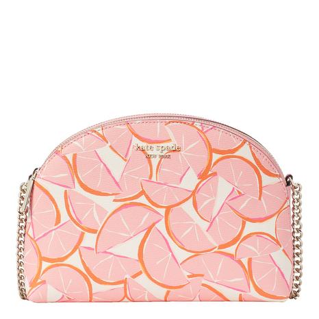 Pink Grapefruit Double Zip Dome Crossbody