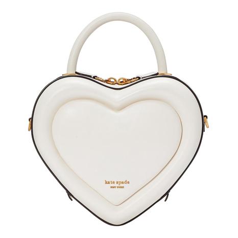 Cream 3D Heart Crossbody