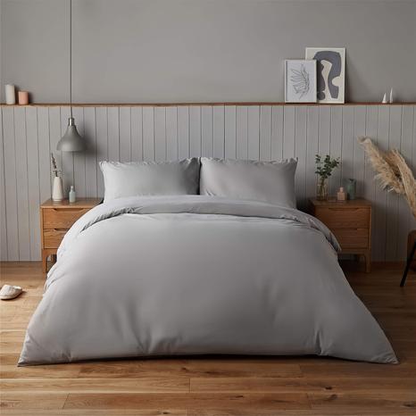 Silentnight Supersoft Dove Grey Duvet Set - Single