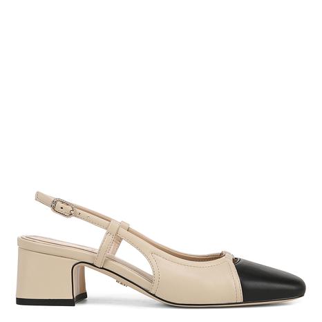 Women's Sand/Black Tarra 2 Leather Slingback Heeled Shoes