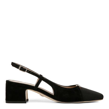 Women's Black Tarra 2 Suede Slingback Heeled Shoes