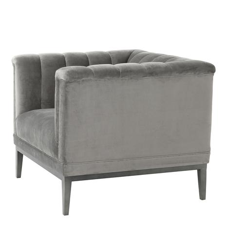 Raffles Chair, Grey Velvet