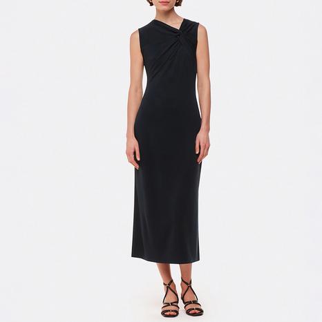 Black Saoirse Twist Jersey Dress