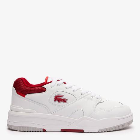 Men's's White/Red Lineshot Contrast Trainers