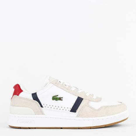 Men's White Multi T-Clip Leather Trainers