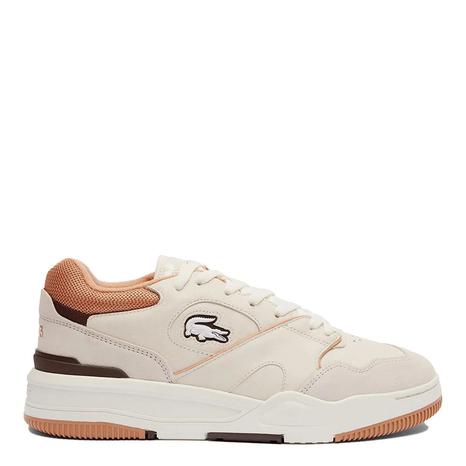 Men's Beige Lineshot Leather Trainers