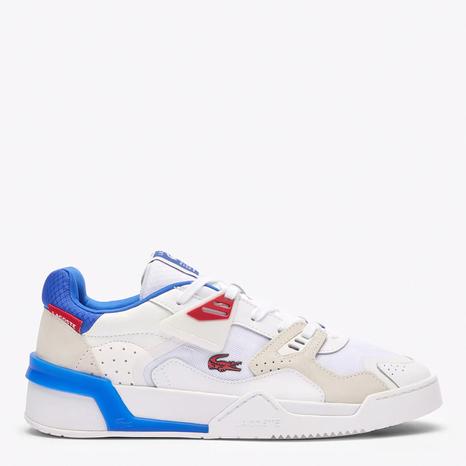 Men's White/Blue LT 125 Leather Trainers