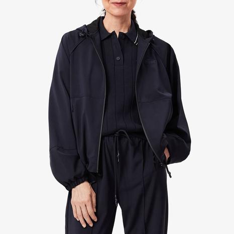 Navy Hooded Track Jacket