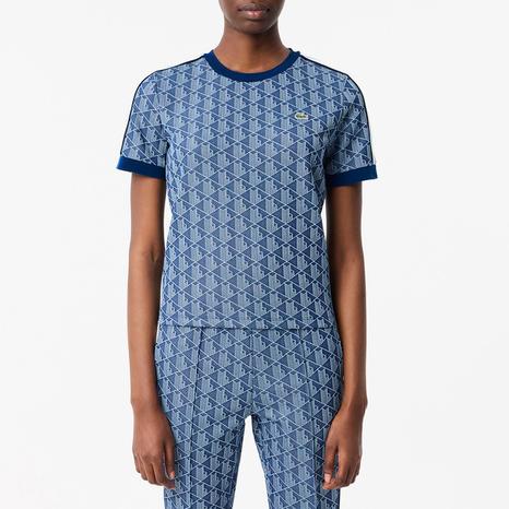 Blue Jaquard Mongram T-Shirt