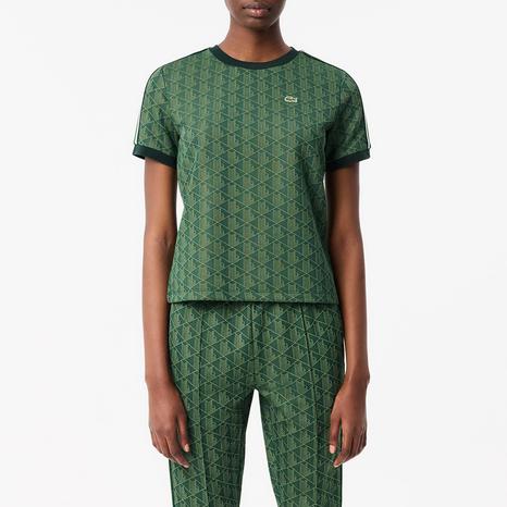 Green Jaquard Mongram T-Shirt