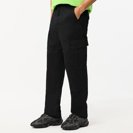Black Wide Leg Cargo Trousers