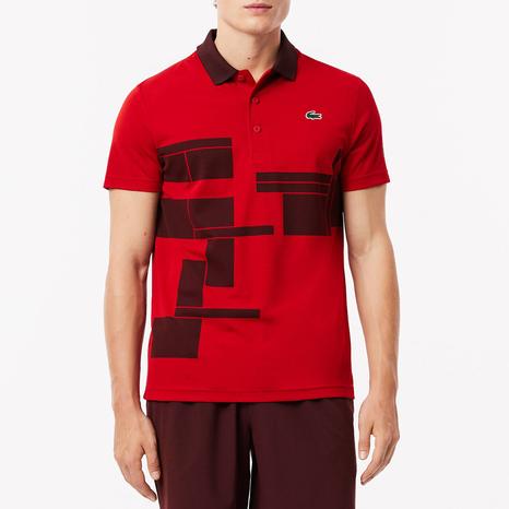 Red Block Design Polo Shirt
