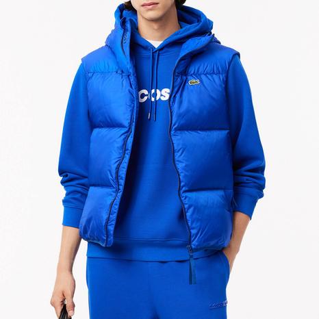 Blue Hooded Puffer Gilet