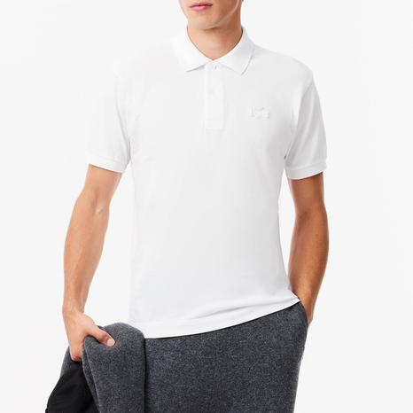 White/White Classic Badge Polo Shirt