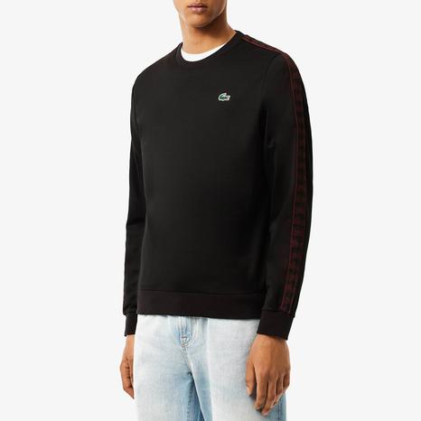 Black Sleeve Stripe Crew Sweat