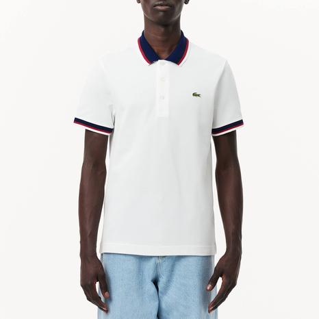 White/Navy Trim Polo Shirt