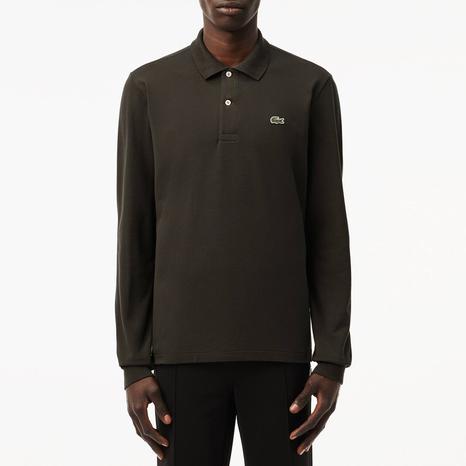 Khaki Long Sleeve Polo Shirt