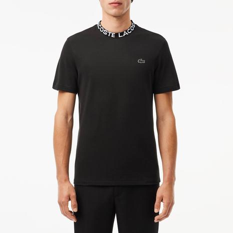 Black Branded Collar T-Shirt