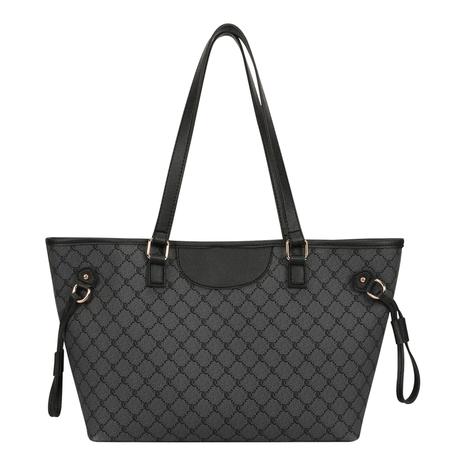 Grey and Black Tote Bag
