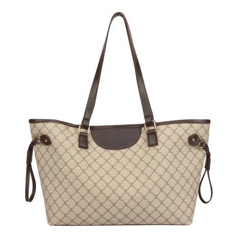Cream and Brown Tote Bag