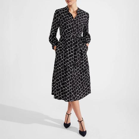 Navy Tile Print Kalani Dress