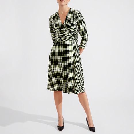 Navy  Dina Wrap Jersey Dress