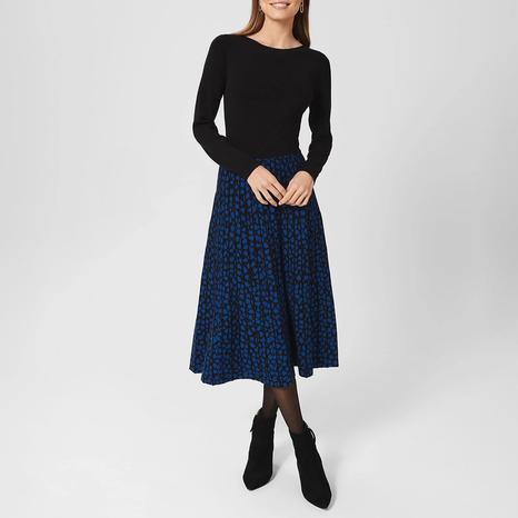 Black/Blue Elena Knit Dress