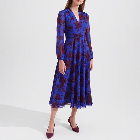 Blue Aurora Floral Dress