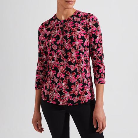 Black/Pink Julia Printed Top