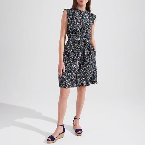 Navy Frida Tie Dress