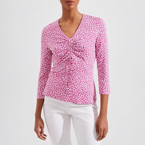 Pink/ white Floral Simmy Printed Top