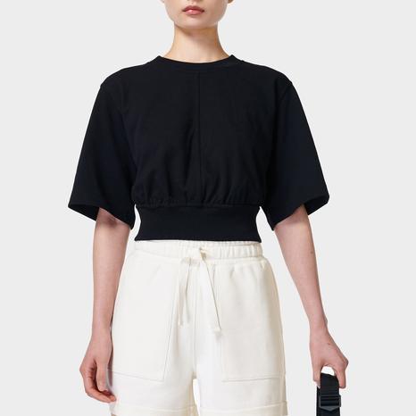 Black Refine Short Sleeve Tee