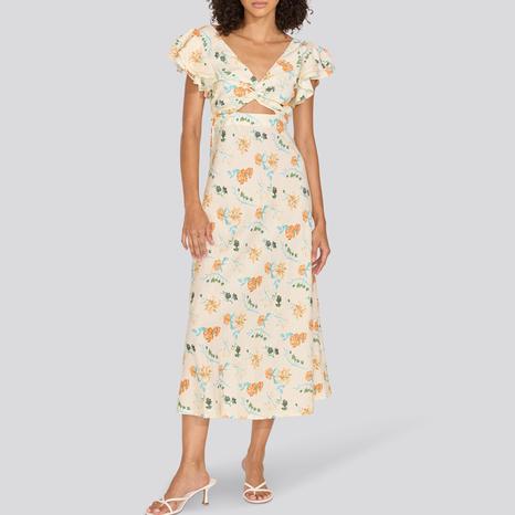The Renata Dress-Floral Print Cream