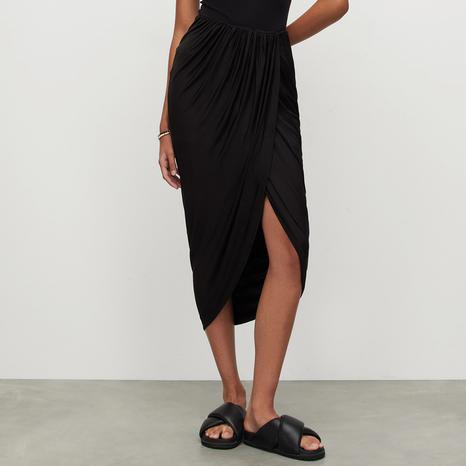 Black Aurelia Midi Skirt