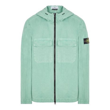 Mint Garment Dyed Cotton Overshirt
