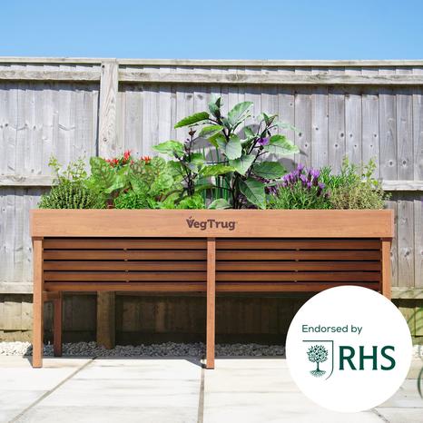 Aluminium VegTrug 1.8m, Teak Wood Effect