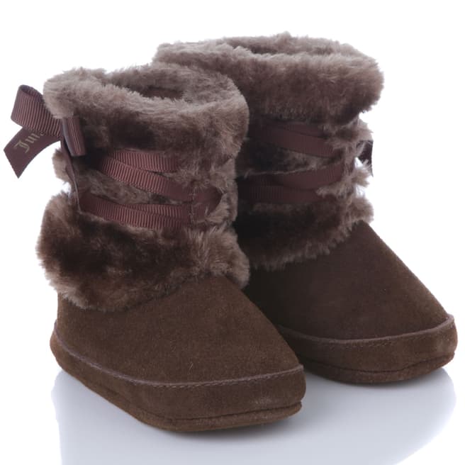 Juicy Brown Suede/Faux Fur  Boots