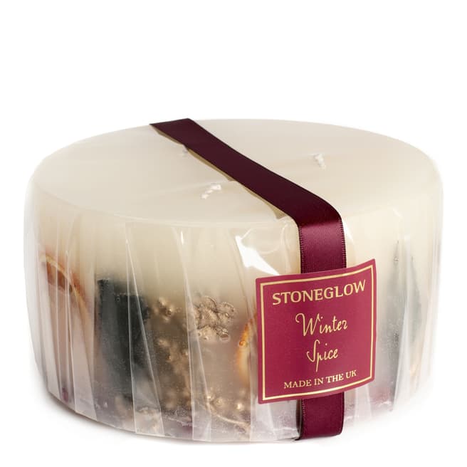 Stoneglow Candles Winter Spice Three  Wick Pillar Candle
