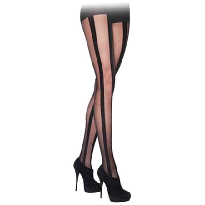 Jonathan Aston Black FAST Double Vision Stripe Tights - 2 Pack